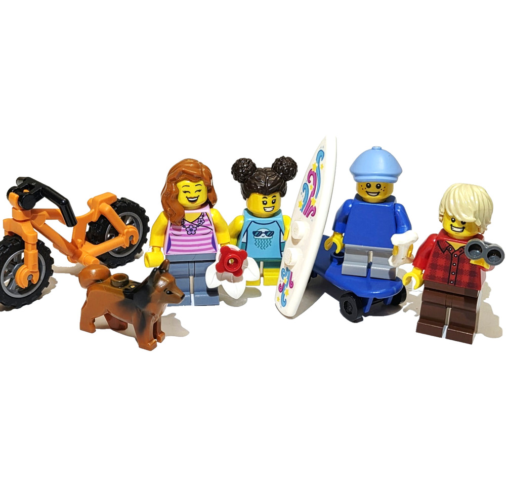 LEGO Family Minifigure Lot Parents Children Mom Dad Sister Brother Sports Nature